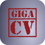 Logo dell'app giga-cv, software per la creazione di curriculum, disponibile su dispositivi iOS e Android